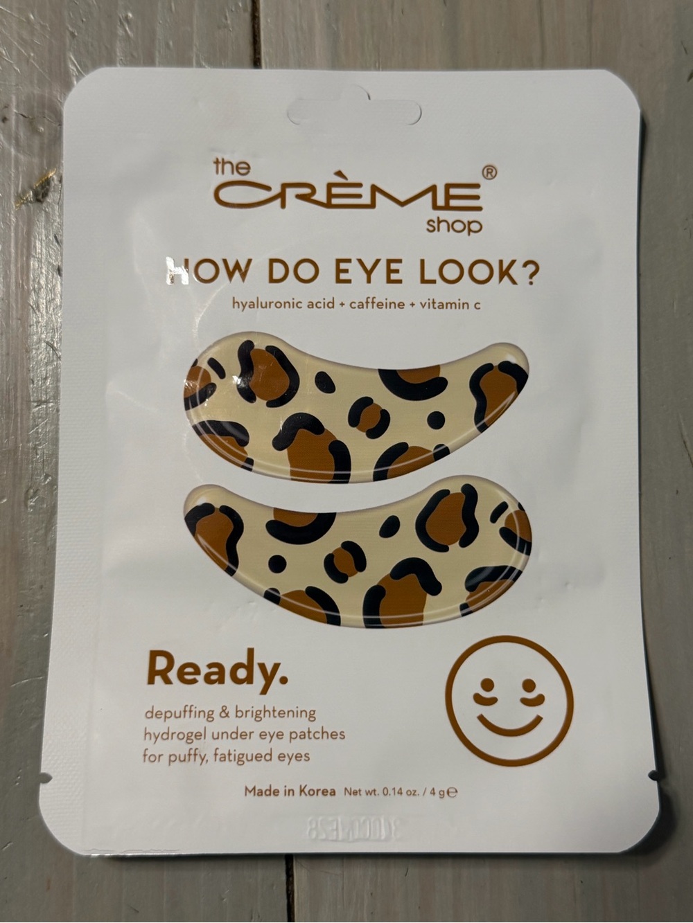 the Crème Shop Ready Hydrogel Under Eye Patches - Cream & Brown